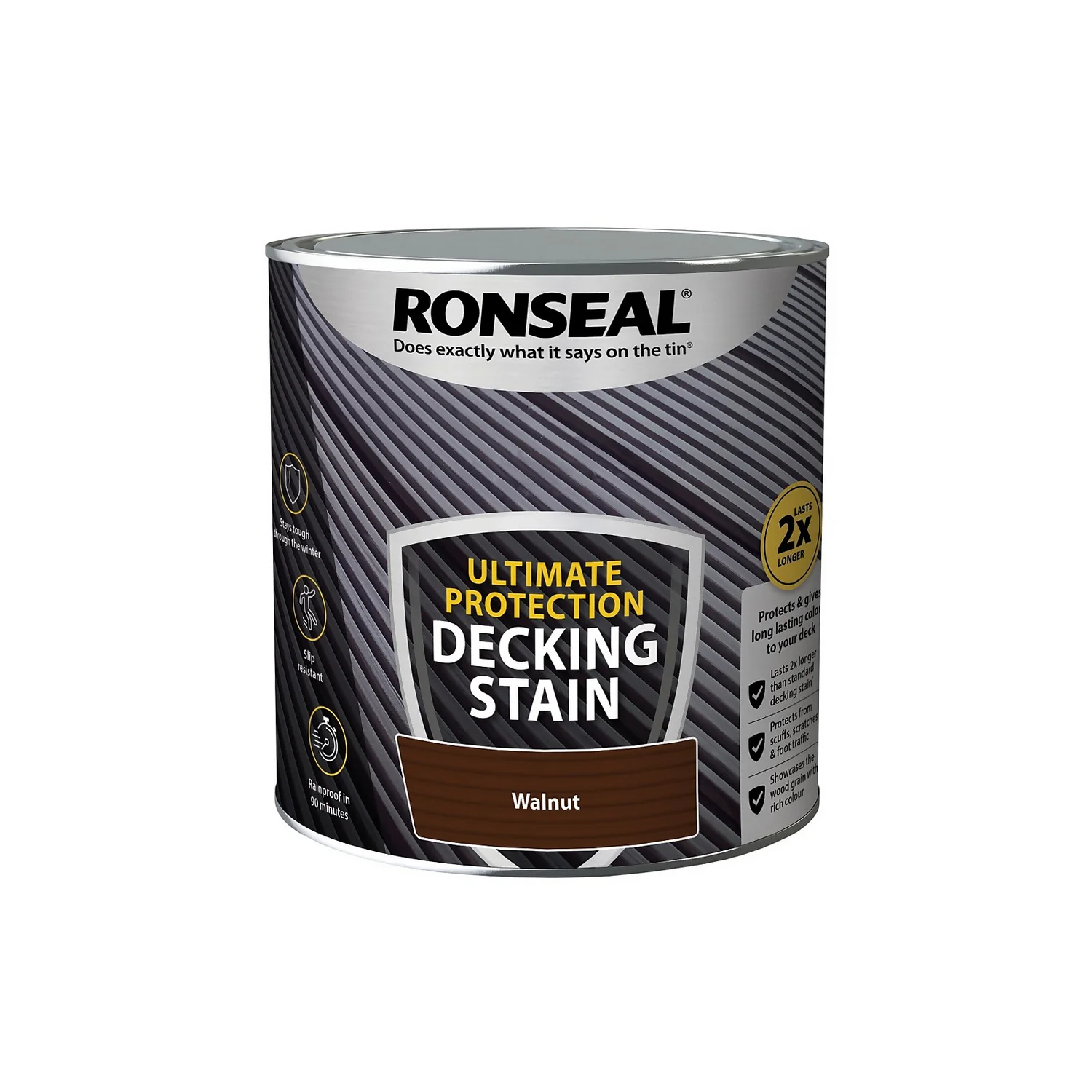Ronseal Ultimate Protection Decking Stain Walnut - 2.5L 6 Ronseal Ultimate Protection Decking Stain Walnut - 2.5L - Image 4