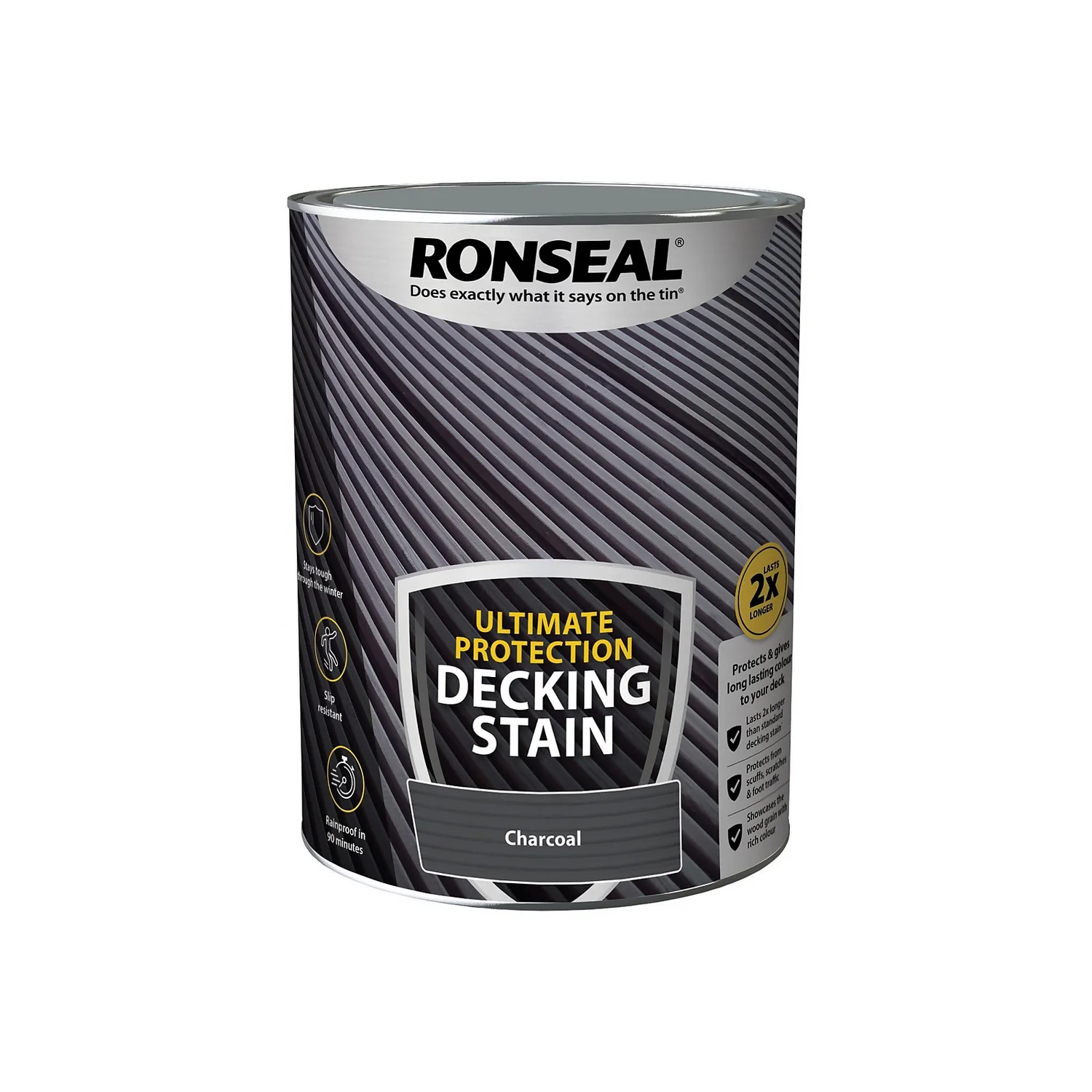 Ronseal Ultimate Protection Decking Stain Charcoal - 5L 7 Ronseal Ultimate Protection Decking Stain Charcoal - 5L - Image 5