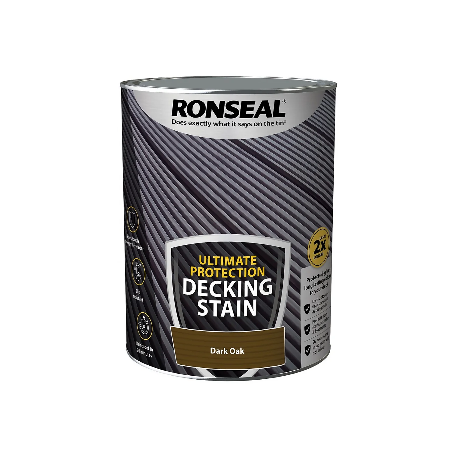 Ronseal Ultimate Protection Decking Stain Dark Oak - 5L 5 Ronseal Ultimate Protection Decking Stain Dark Oak - 5L - Image 3