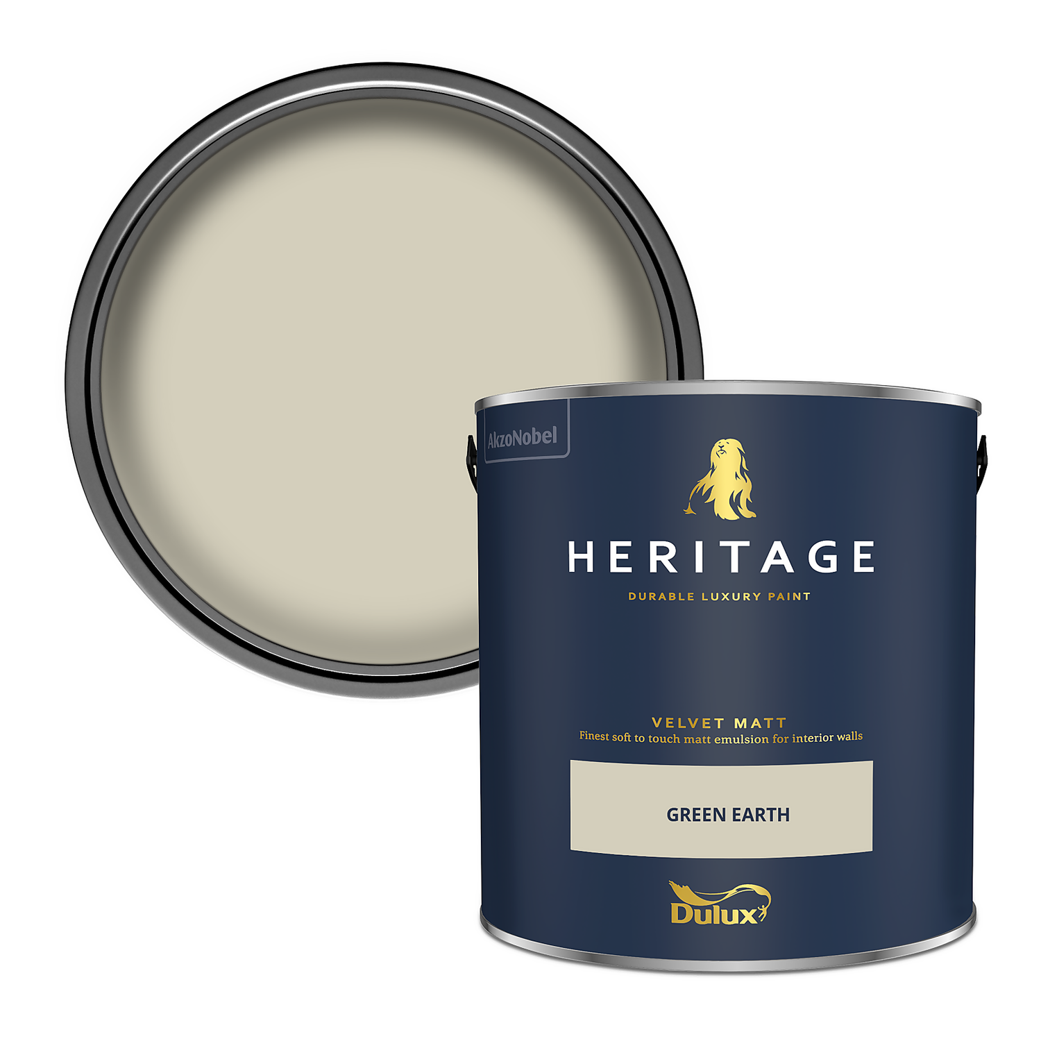 Dulux Heritage Matt Emulsion Paint Green Earth - 2.5L 3 Dulux Heritage Matt Emulsion Paint Green Earth - 2.5L