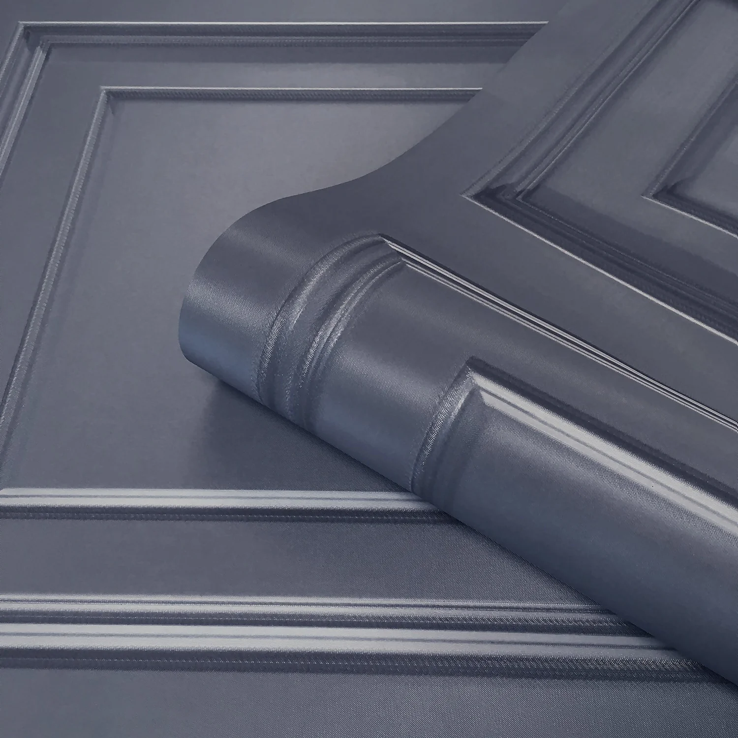 Belgravia Décor Amara Panel Textured Dark Blue Wallpaper 5 Belgravia Décor Amara Panel Textured Dark Blue Wallpaper - Image 3