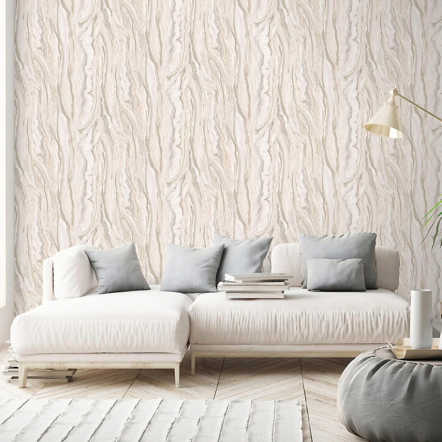 Elle Decoration Marble Blush Cream Gold Wallpaper 4 Elle Decoration Marble Blush Cream Gold Wallpaper - Image 2