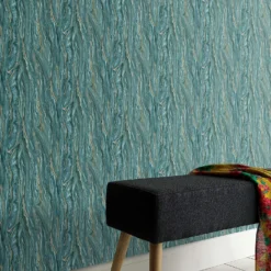 Elle Decoration Marble Teal Gold Wallpaper -Wood Care Store 13027928 2714973364572067