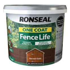 Ronseal One Coat Fence Life Paint Tudor Harvest Gold - 9L 13 Ronseal One Coat Fence Life Paint Tudor Harvest Gold - 9L -Wood Care Store 13032829 1164942087420341
