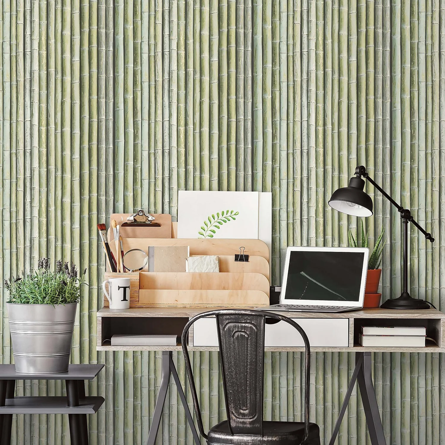 Organic Textures Bamboo Green Wallpaper 4 Organic Textures Bamboo Green Wallpaper - Image 2