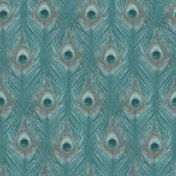 Organic Textures Peacock Turquoise Wallpaper