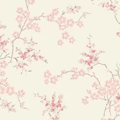 Laura Ashley Oriental Blossom Blush Wallpaper