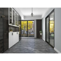 None Rigid Core Luxury Vinyl Flooring Carbon Grey Plank -Wood Care Store 13177441 9554883991730839