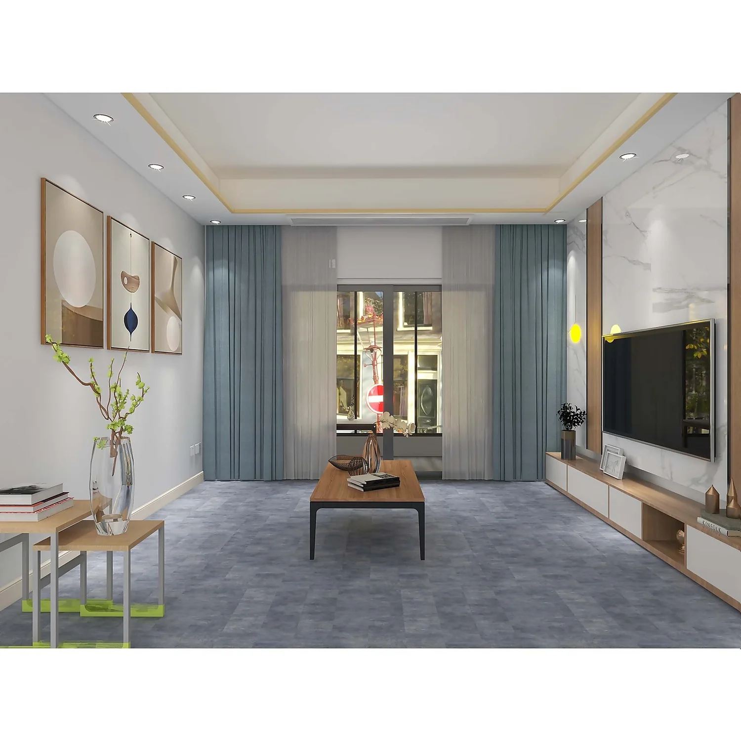 Rigid Core Luxury Vinyl Flooring - Concrete Tile 7 Rigid Core Luxury Vinyl Flooring - Concrete Tile - Image 5