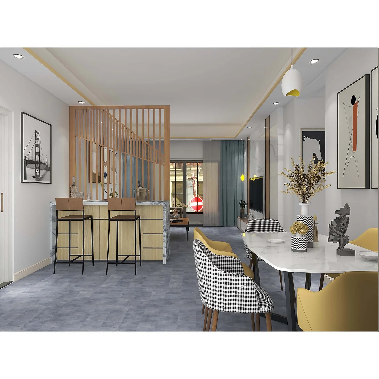 Rigid Core Luxury Vinyl Flooring - Concrete Tile 6 Rigid Core Luxury Vinyl Flooring - Concrete Tile - Image 4