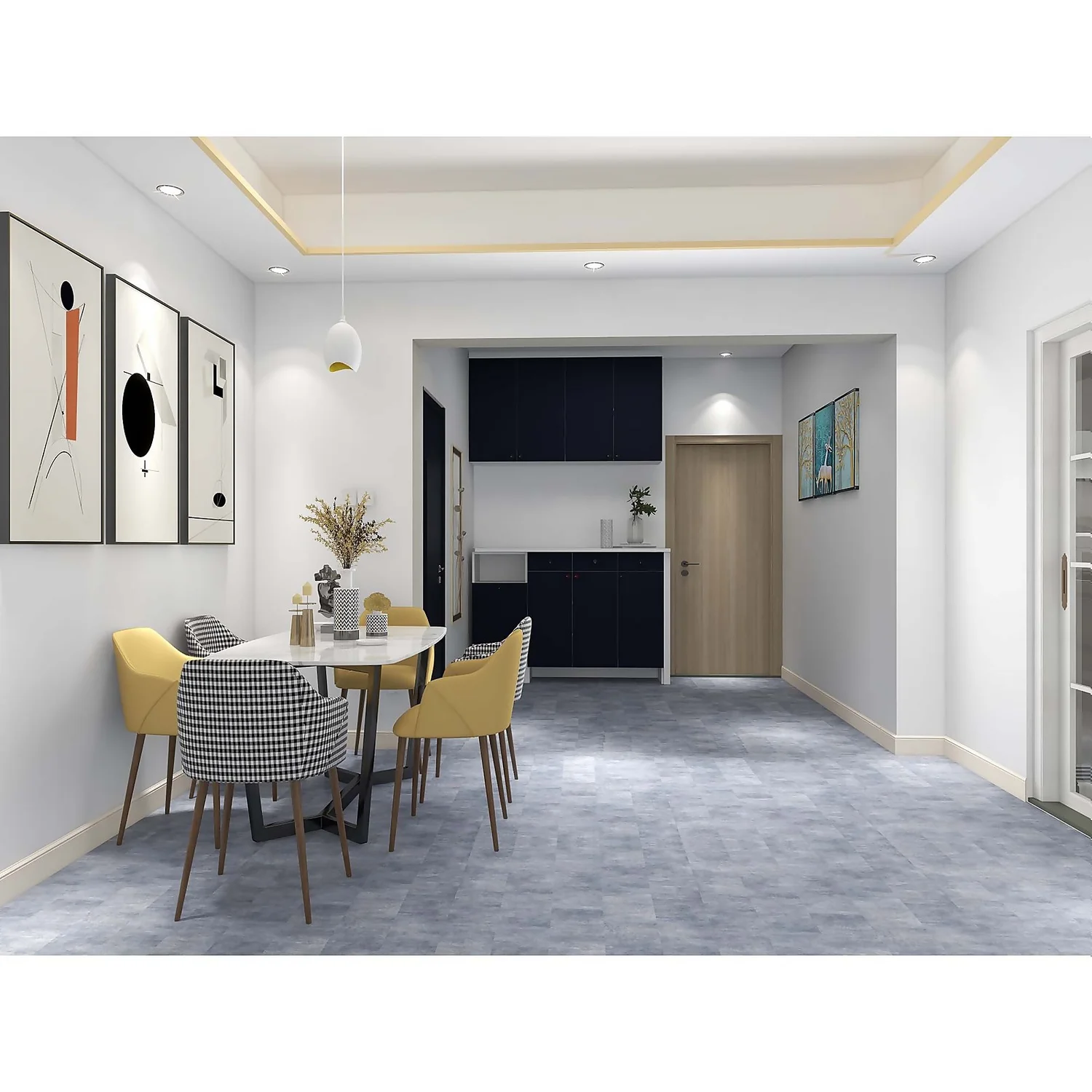 Rigid Core Luxury Vinyl Flooring - Concrete Tile 3 Rigid Core Luxury Vinyl Flooring - Concrete Tile