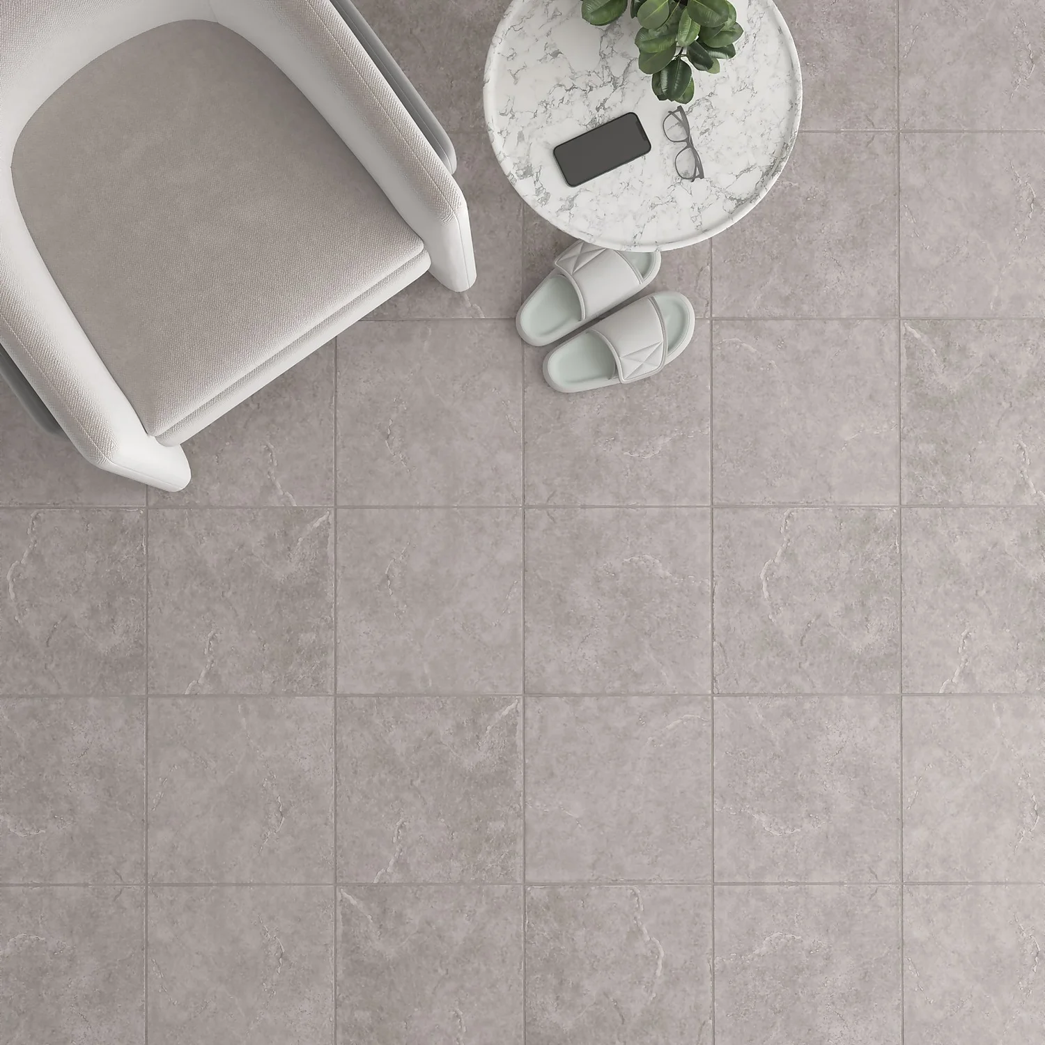 None Cuba Light Grey Ceramic Floor Tile 330 X 300mm 5 None Cuba Light Grey Ceramic Floor Tile 330 X 300mm - Image 3
