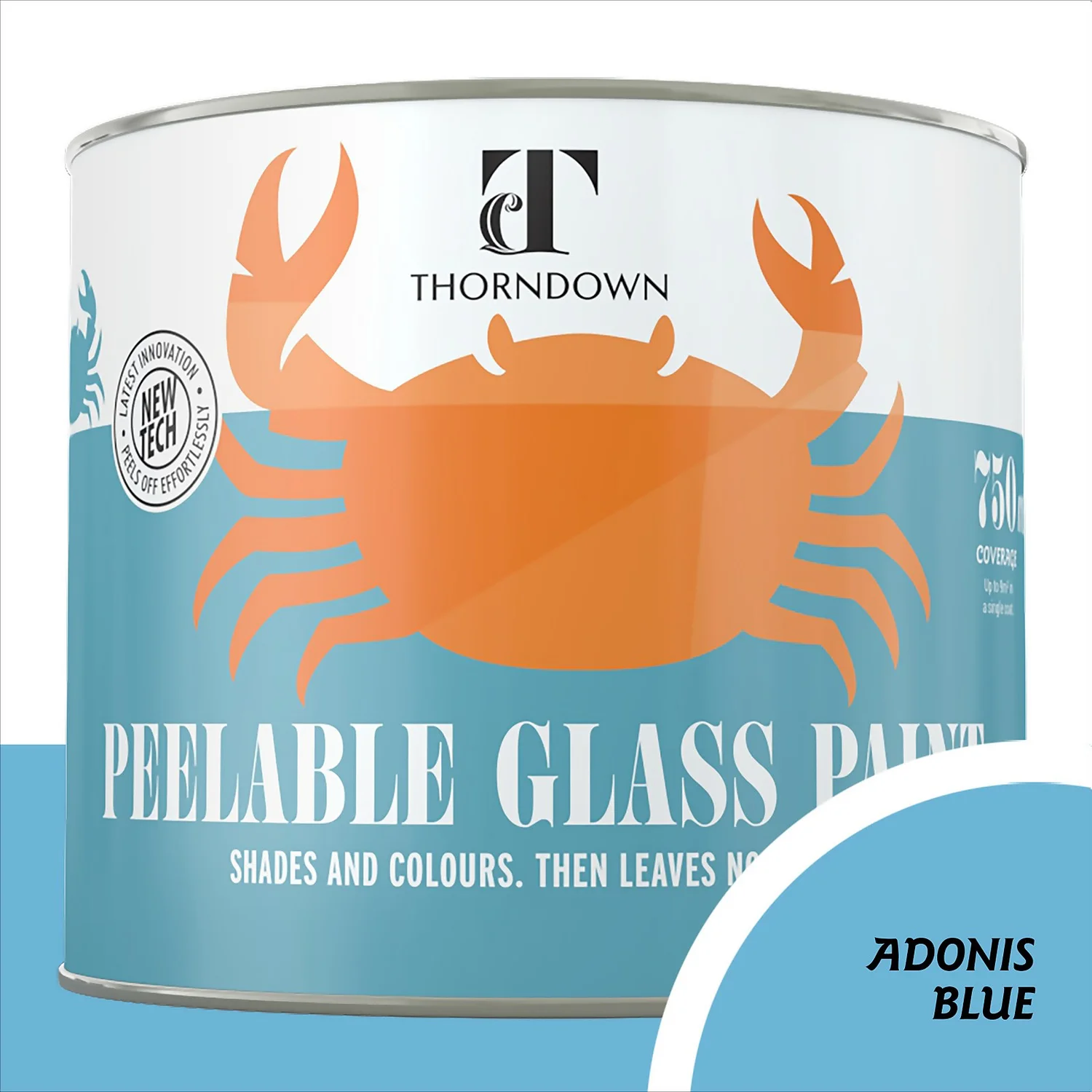 Thorndown Adonis Blue Peelable Glass Paint 750ml 3 Thorndown Adonis Blue Peelable Glass Paint 750ml
