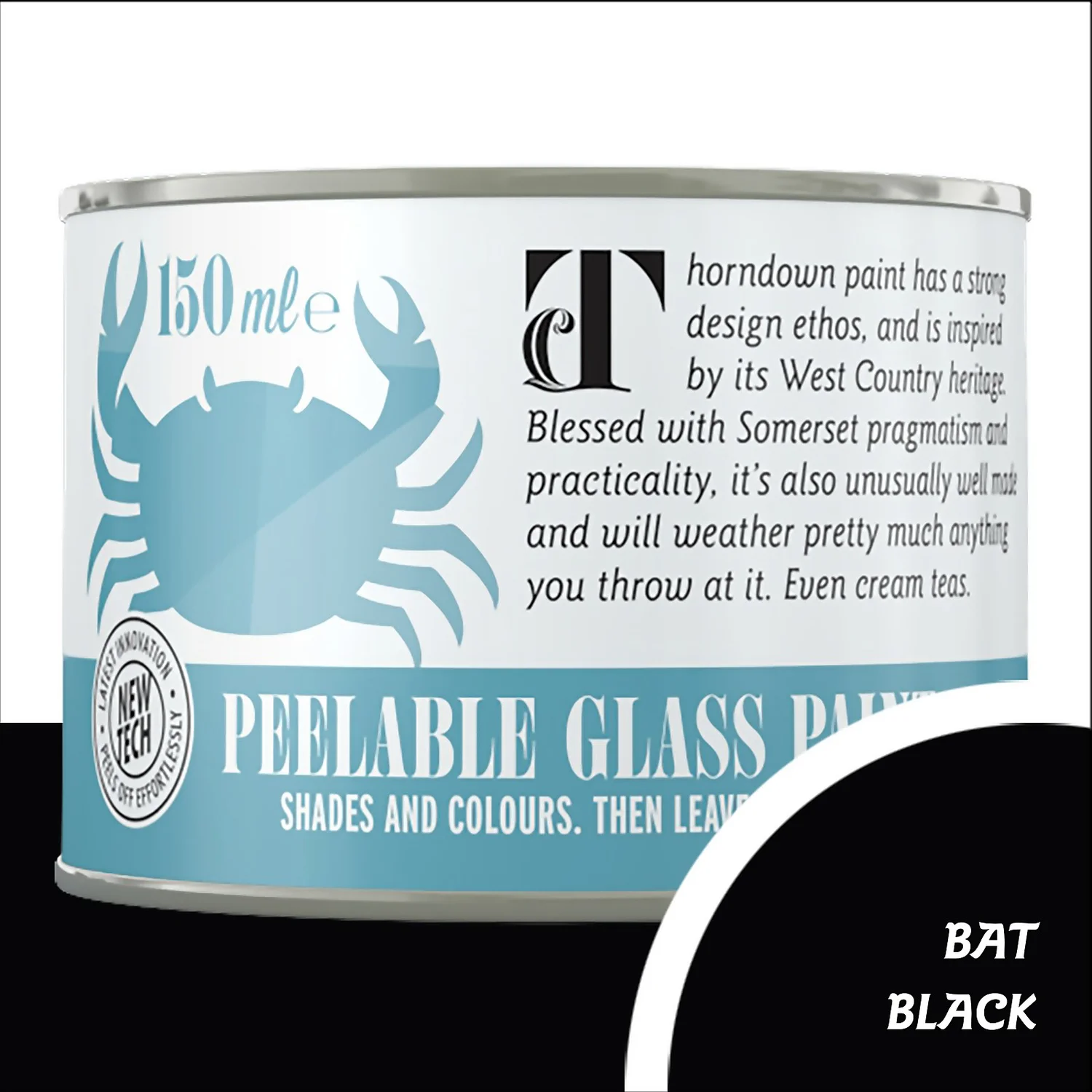 Thorndown Bat Black Peelable Glass Paint 150ml 3 Thorndown Bat Black Peelable Glass Paint 150ml