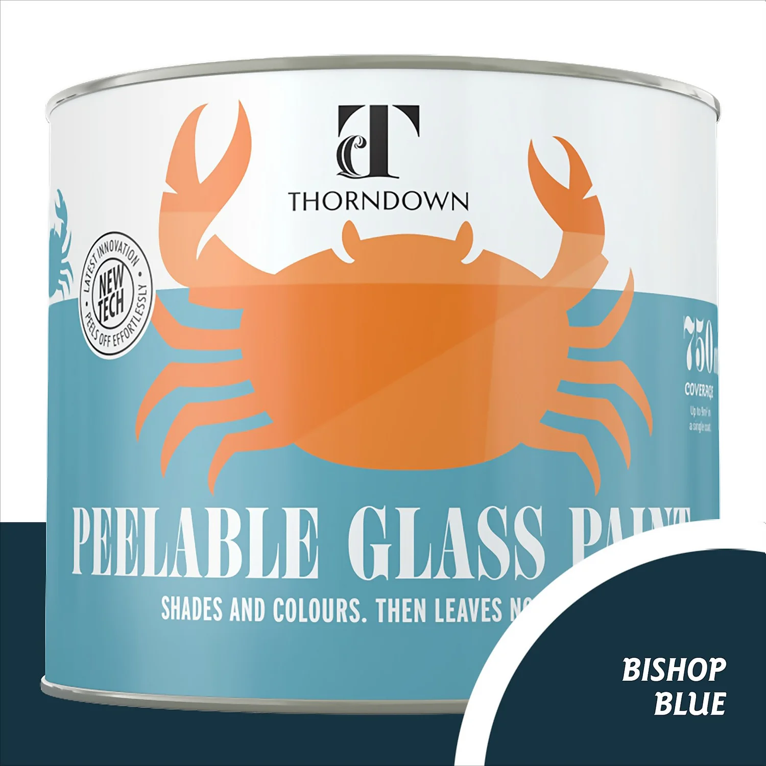 Thorndown Bishop Blue Peelable Glass Paint 750ml 3 Thorndown Bishop Blue Peelable Glass Paint 750ml