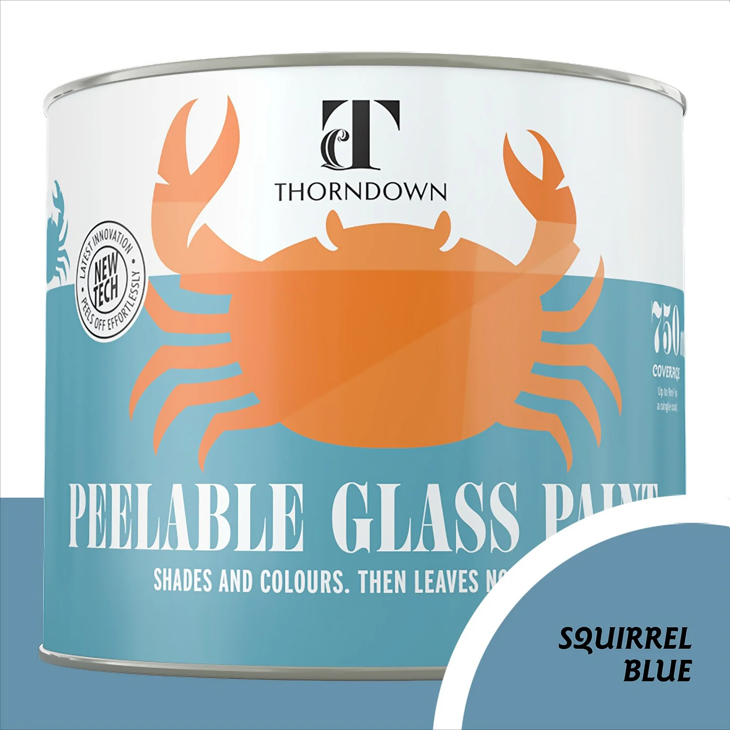 Thorndown Squirrel Blue Peelable Glass Paint 750ml 3 Thorndown Squirrel Blue Peelable Glass Paint 750ml