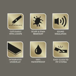 Kraus Herringbone Luxury Vinyl Floor Tile Sample - Harpsden Grey -Wood Care Store 13733827 2094957094523300