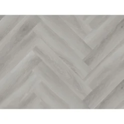 Kraus Herringbone Luxury Vinyl Floor Tile Sample - Owsten Grey -Wood Care Store 13733828 1434957094586759