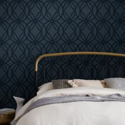 Next Luxe Eclipse Navy Wallpaper -Wood Care Store 13827407 1954969462962120