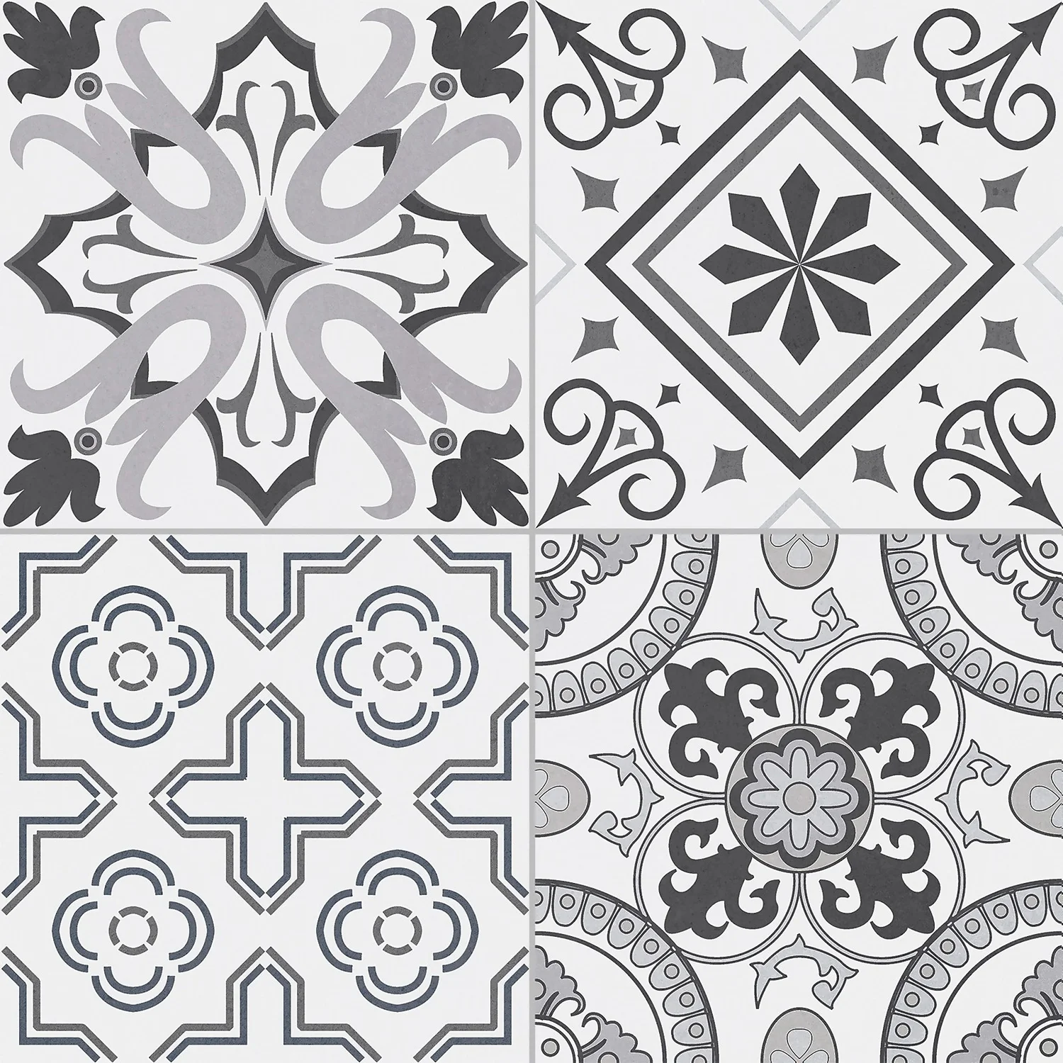 Marquis Mediterranean Black Porcelain Tile (Sample Only) - 100 X 130mm 4 Marquis Mediterranean Black Porcelain Tile (Sample Only) - 100 X 130mm - Image 2