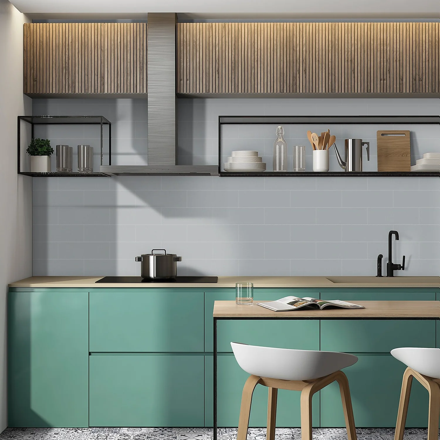 Marquis Brick Neutral Grey Porclelain Tile (Sample Only) - 100 X 130mm 6 Marquis Brick Neutral Grey Porclelain Tile (Sample Only) - 100 X 130mm - Image 4