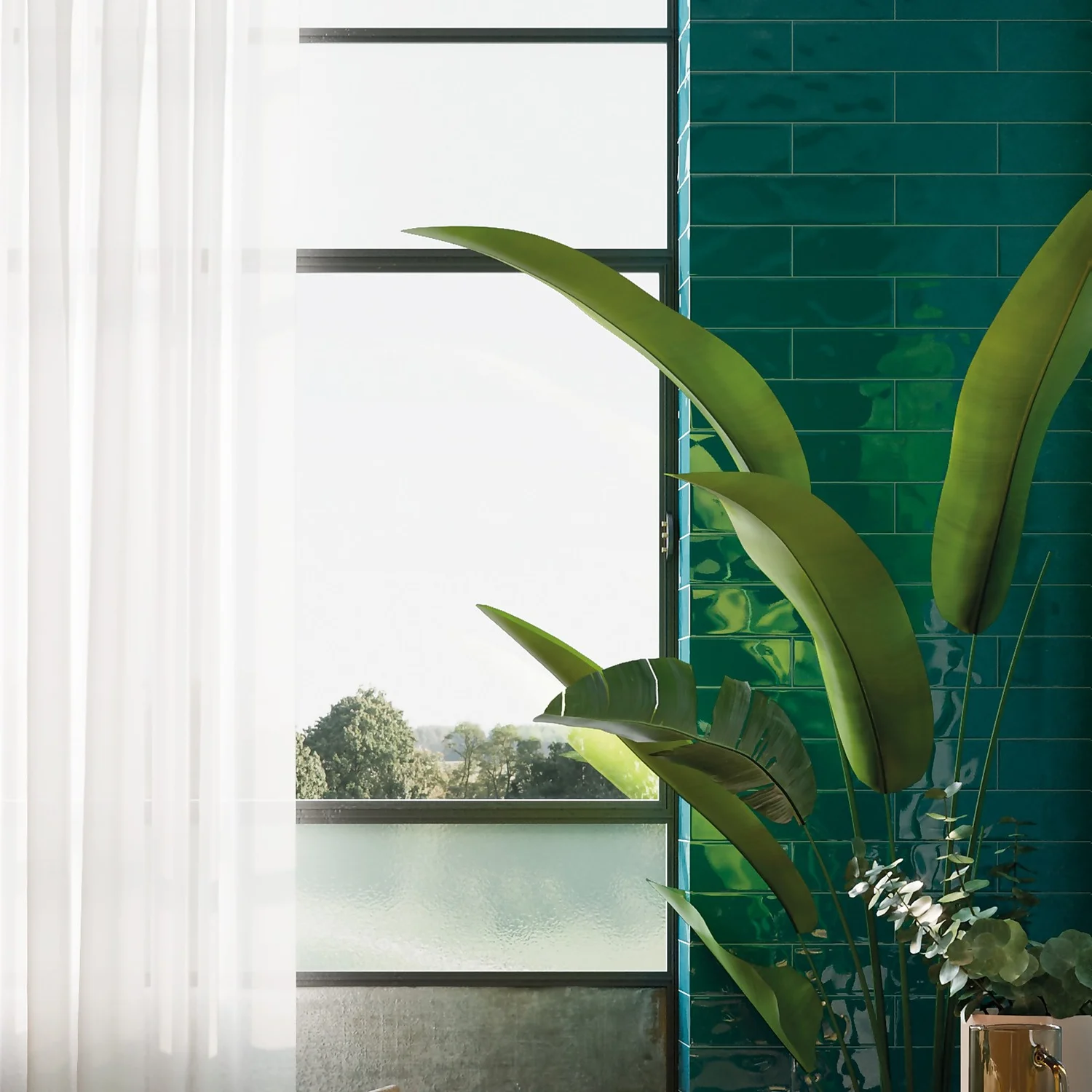 Marquis Ancien Green Porcelain Tile - 75 X 300mm 3 Marquis Ancien Green Porcelain Tile - 75 X 300mm