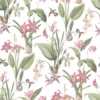 Galerie Botanical Illustration Pink Large Wallpaper Sample -Wood Care Store 13910640 5844994887109208