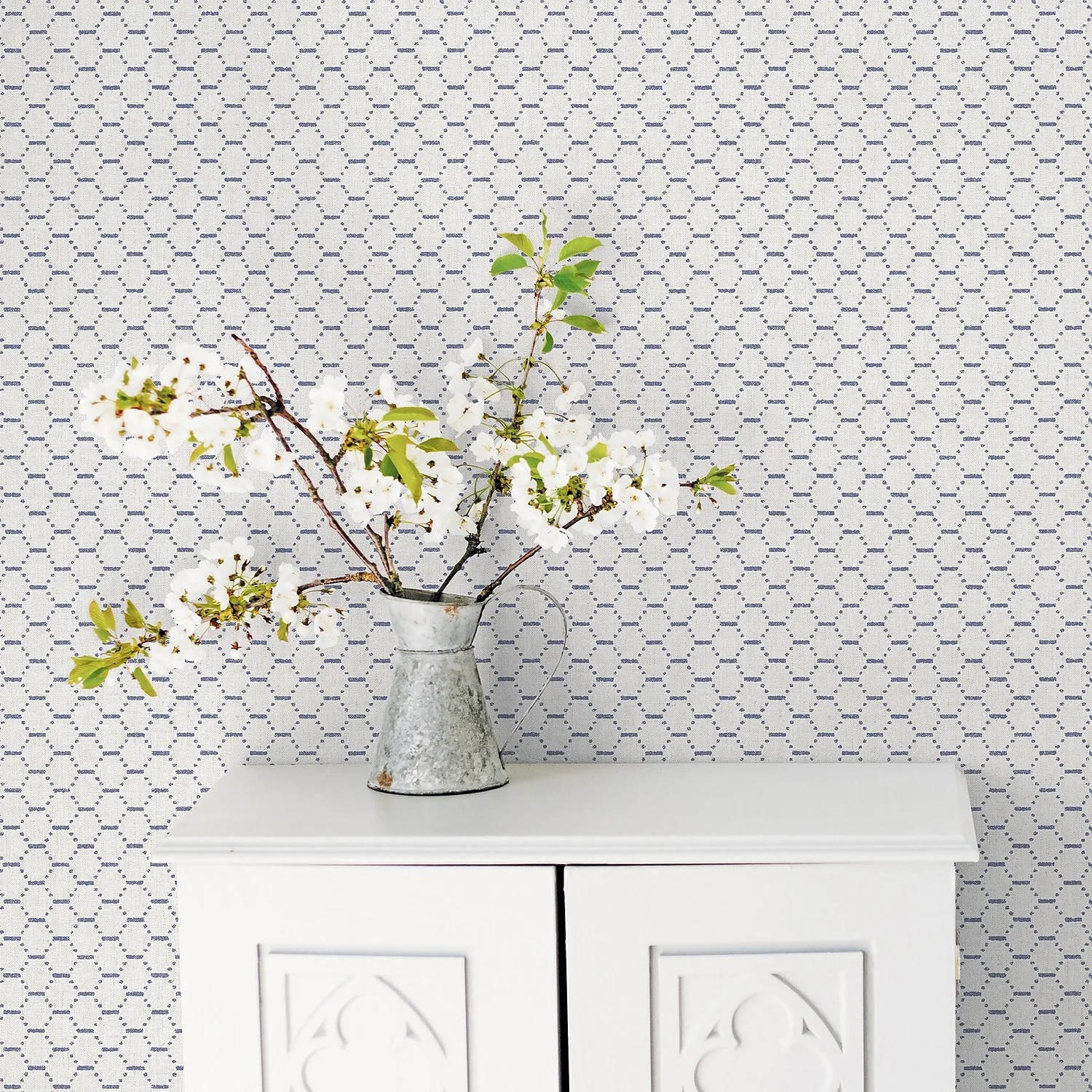 Galerie Honeycomb Blue A4 Wallpaper Sample 4 Galerie Honeycomb Blue A4 Wallpaper Sample - Image 2