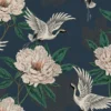 Grandeco Flying Cranes Navy Metallic Wallpaper 2 Grandeco Flying Cranes Navy Metallic Wallpaper -Wood Care Store 13980232 1834998777055353