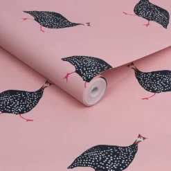 Joules Guinea Fowl Blush Pink Wallpaper 9 Joules Guinea Fowl Blush Pink Wallpaper -Wood Care Store 13991842 1595003725001208