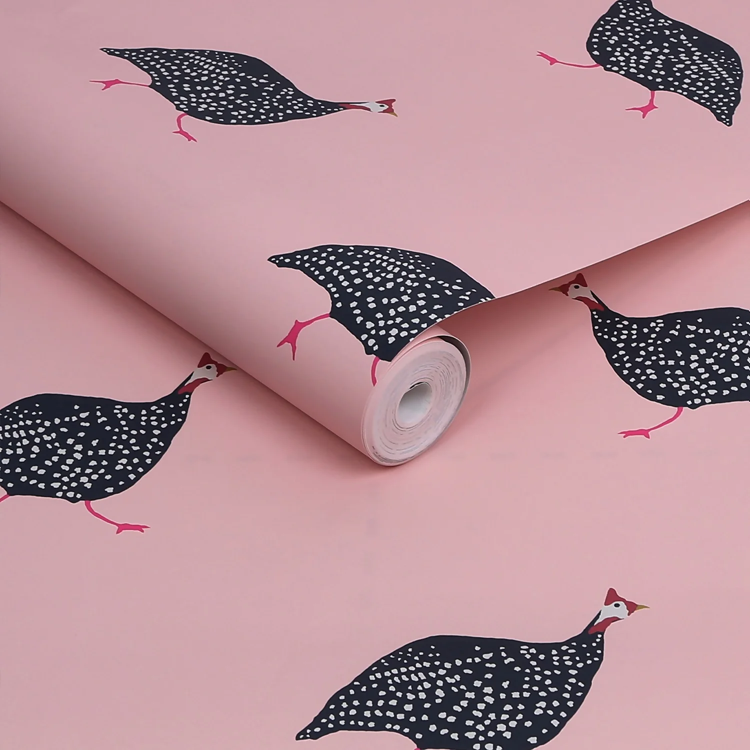 Joules Guinea Fowl Blush Pink Wallpaper 5 Joules Guinea Fowl Blush Pink Wallpaper - Image 3