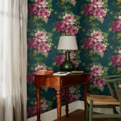 Joules Invite Floral Peacock Wallpaper -Wood Care Store 13991845 1445003725418640