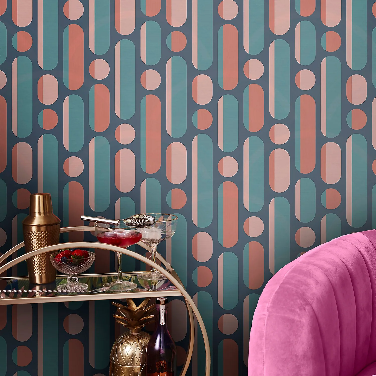 Envy Morse Coral And Navy Wallpaper 7 Envy Morse Coral And Navy Wallpaper - Image 5