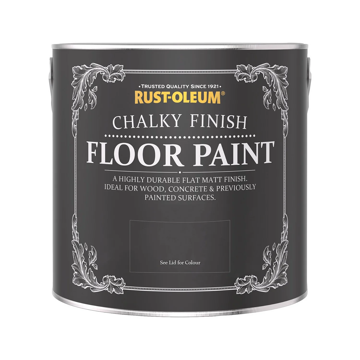 Rust-Oleum Chalky Floor Paint Black Sand - 2.5L 6 Rust-Oleum Chalky Floor Paint Black Sand - 2.5L - Image 4